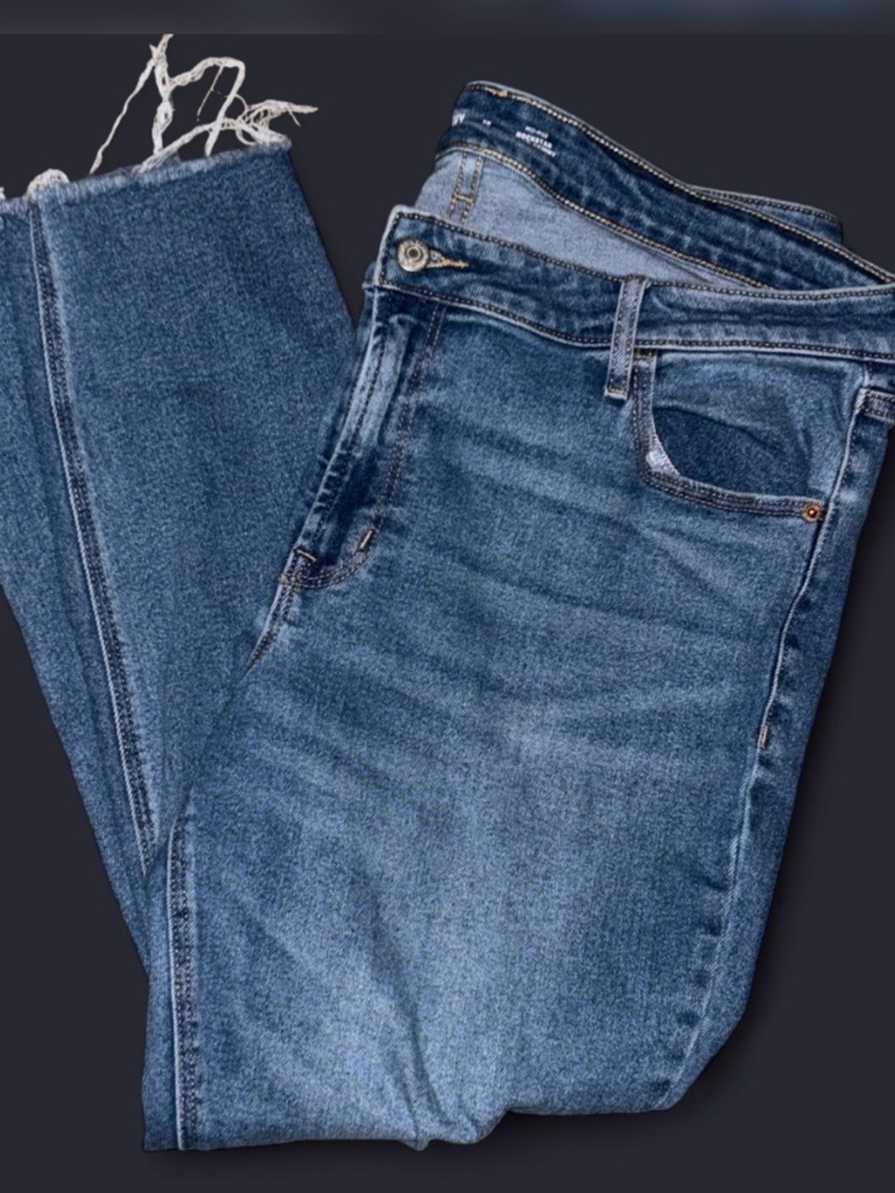 Old Navy Women's Mid-Rise Rockstar Super-Skinny Ankle Size 18